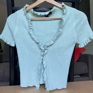 Mint green top from Dillards